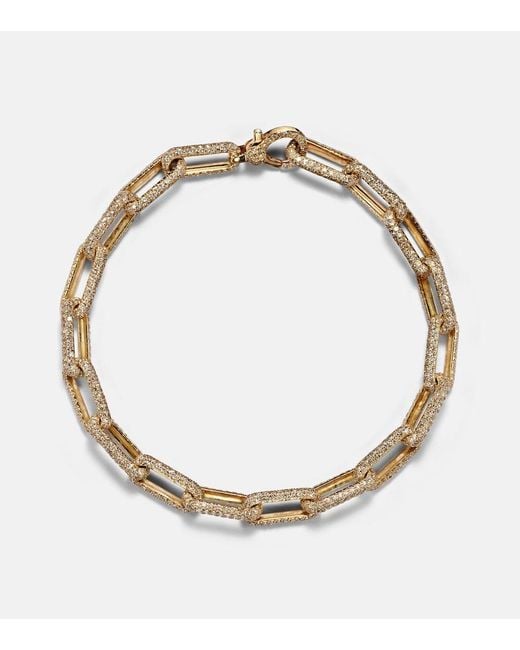 SHAY Metallic 18Kt Chain Bracelet With Diamonds