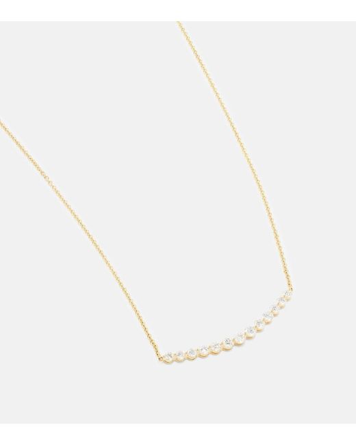 Anita Ko White Crescent 18Kt Necklace With Diamonds