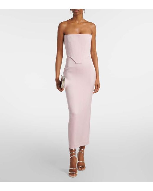 Alex Perry Pink Midikleid Aus Satin