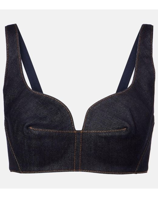Givenchy Blue Denim Bra Top
