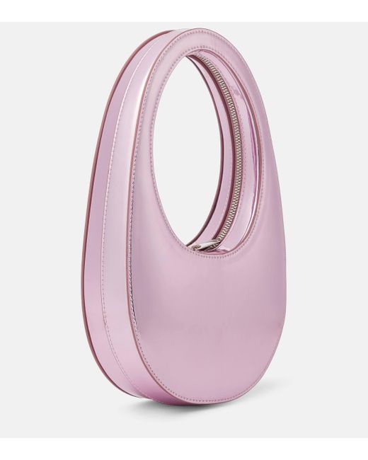 Coperni Pink Swipe Mini Metallic Shoulder Bag