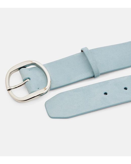 Gabriela Hearst Blue Elster Suede Belt