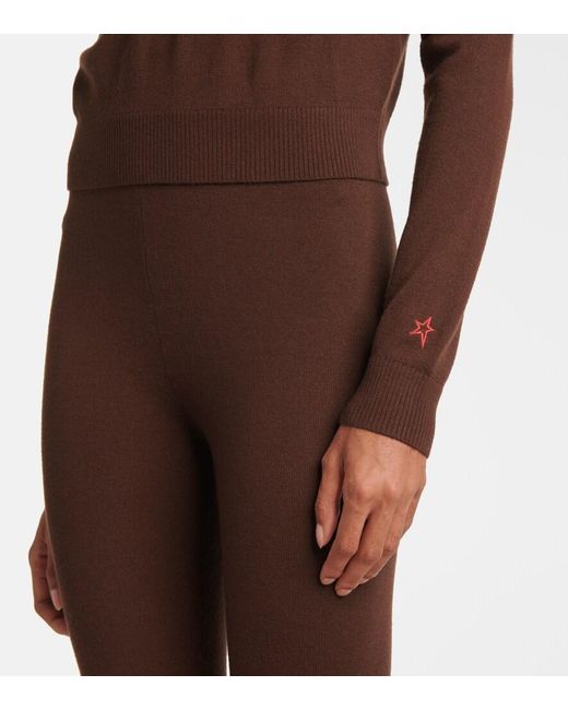 Perfect Moment Brown Nordic Intarsia Wool Half-Zip Sweater