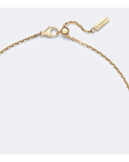 Messika White Groove 18Kt Pendant Necklace With Diamonds