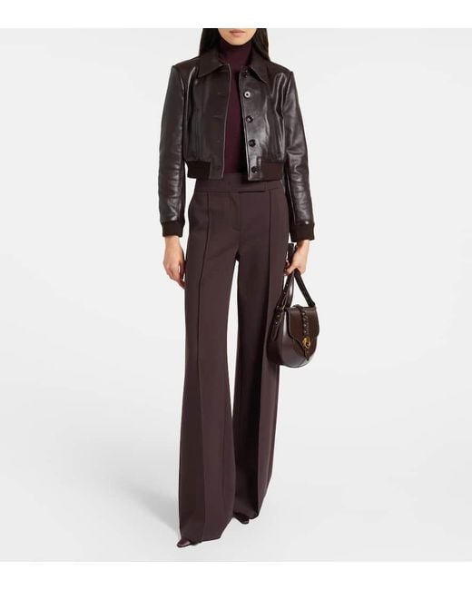 Dorothee Schumacher Black Sleek Statement Cropped Leather Jacket