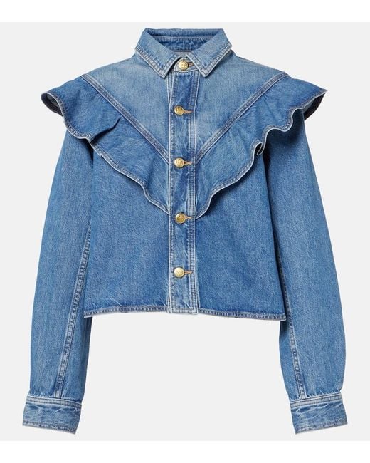 Ulla Johnson Blue Mathilde Denim Shirt