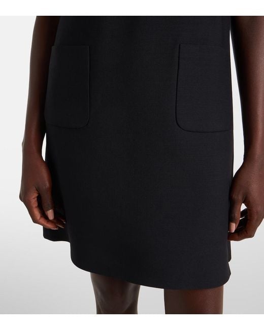 Valentino Black Crepe Couture Bow-Detail Minidress