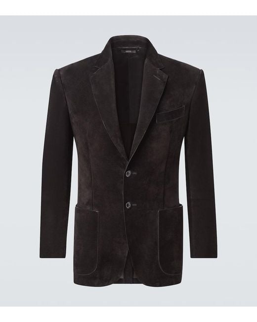 Tom Ford Black Suede Blazer for men