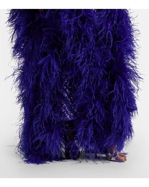 ‎Taller Marmo Blue Kaftan Casta Diva Follies Mit Pailletten