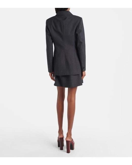 Gucci Blue Double-Breasted Wool Blazer