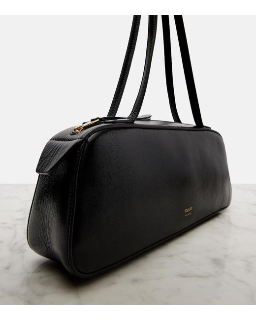 Khaite Black Simona Patent Leather Shoulder Bag