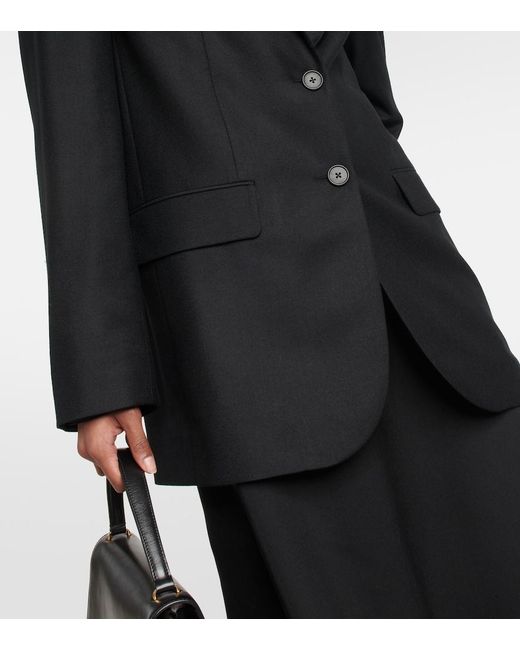 The Row Black Dustina Virgin Wool Blazer