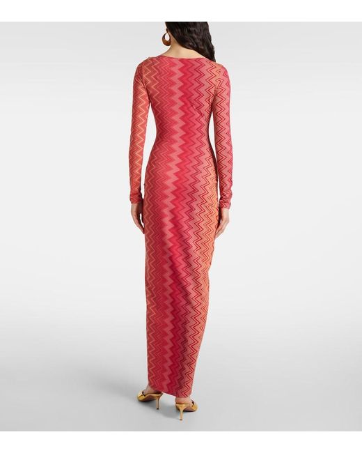 Missoni Red Cut-Out Maxi Dress