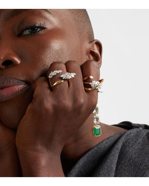 Anillo Golden Strada De Oro De 18 Ct Con Diamantes YEPREM de color Metallic