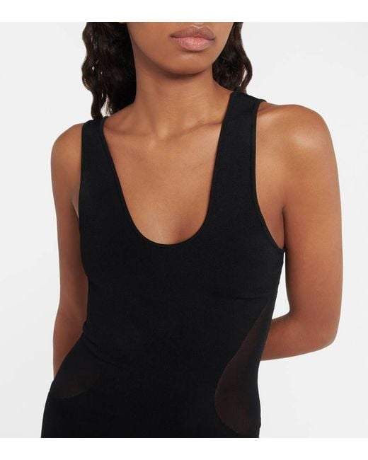 Stella McCartney Black Mesh Panel Minidress