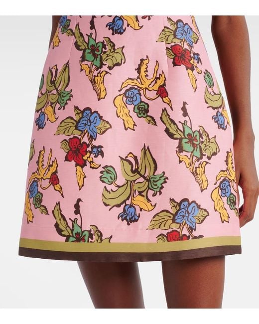 Robe En Lin Melange A Fleurs ALÉMAIS en coloris Red