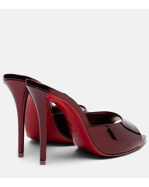 Christian Louboutin Miss Z 100 Mirrored Leather Mules