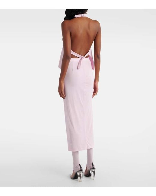 Falda Midi Translucida Wardrobe NYC de color Pink