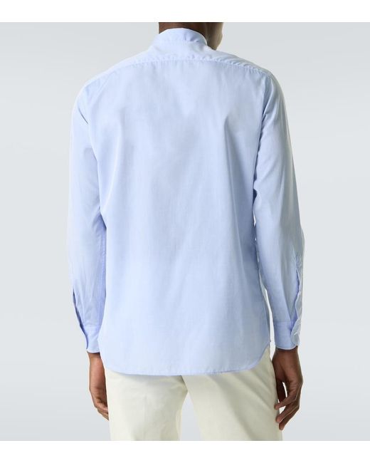 Lardini Blue Cotton Poplin Shirt for men