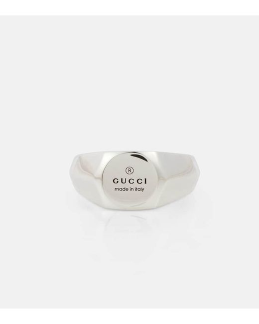 Gucci White Ring Aus Sterlingsilber "trademarke"
