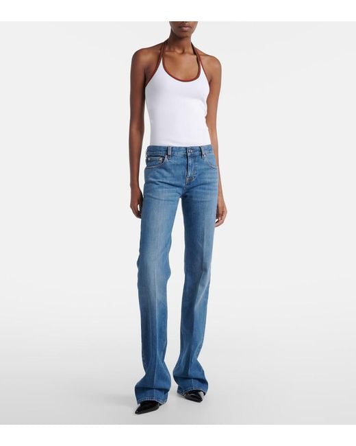 Gucci Blue Faded Flared Jeans