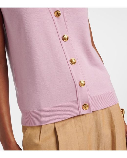 Blazé Milano Pink Sebright Wool, Silk, And Cashmere Vest