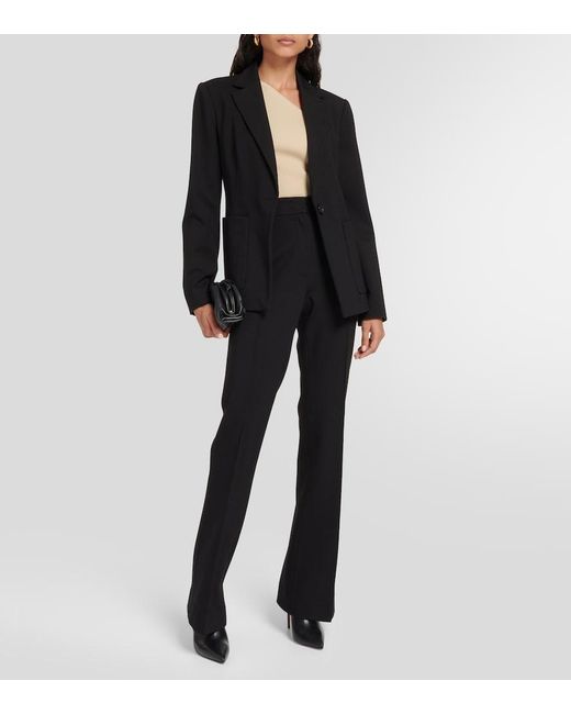 Dorothee Schumacher Blue High-Rise Straight Pants