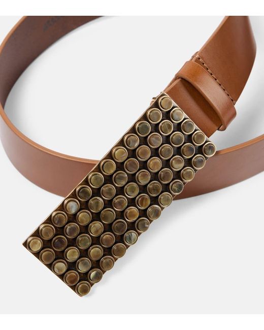Isabel Marant Brown Verzierter Guertel Vanesia Aus Leder