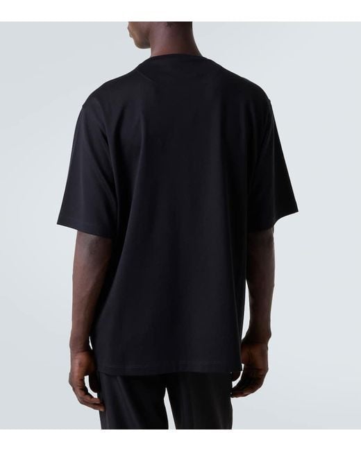 Prada T-Shirt Aus Baumwolle in Black für Herren