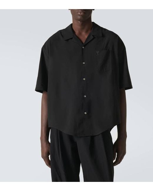 Camisa bowling Ami de Coeur de algodon AMI de hombre de color Black