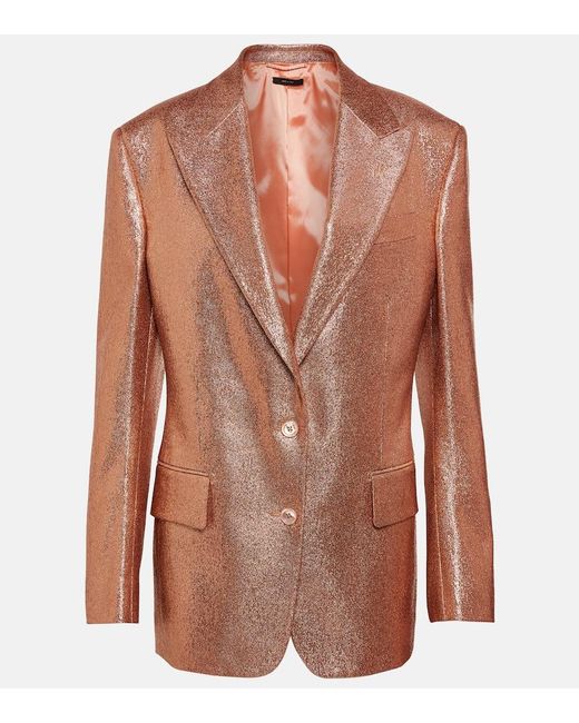 Tom Ford Brown Iridescent Sable Blazer