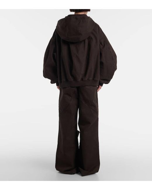 Chaqueta Bomber De Gabardina De Algodon The Attico de color Black
