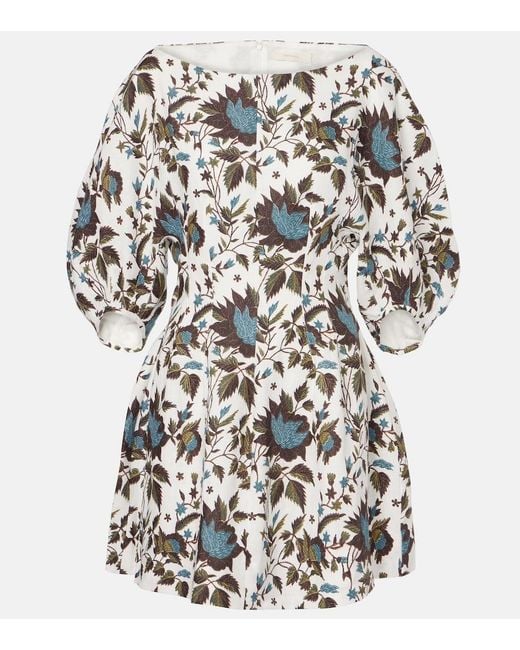 Faithfull The Brand Multicolor Lowen Linen Minidress