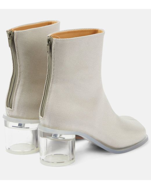 MM6 by Maison Martin Margiela White Anatomic Ankle Boots