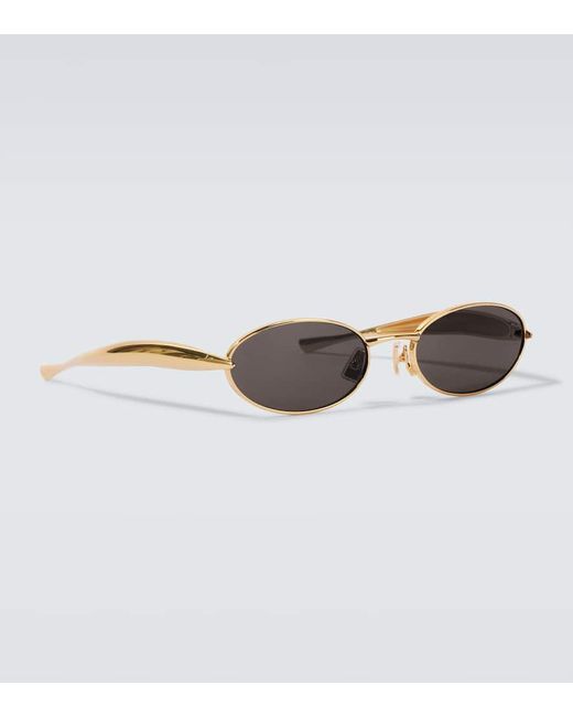 Bottega Veneta Ovale Sonnenbrille Sardine in Brown für Herren