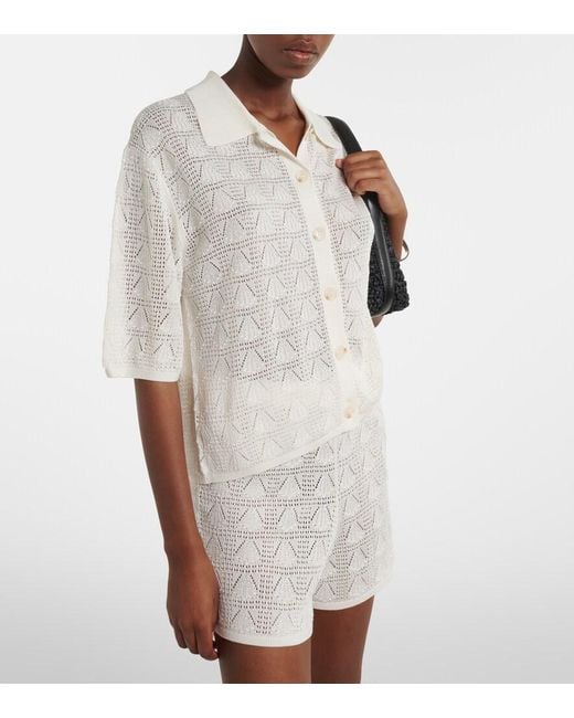 Loulou de Saison White Siani Knitted Cardigan