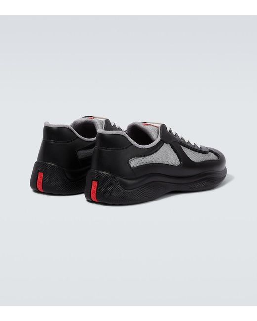 Prada Black Recycled Polyester-blend Sneakers for men