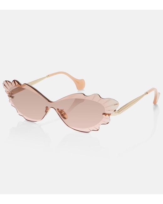 Aquazzura Pink Palm Beach Cat-Eye Sunglasses