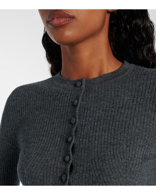 Self-Portrait Blue Ribbed-Knit Wool Bodysuit