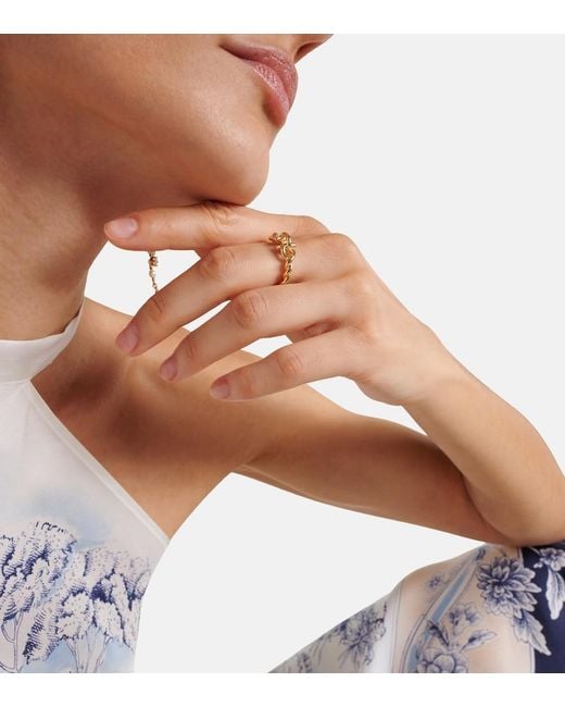 Ferragamo White Vergoldeter Ring