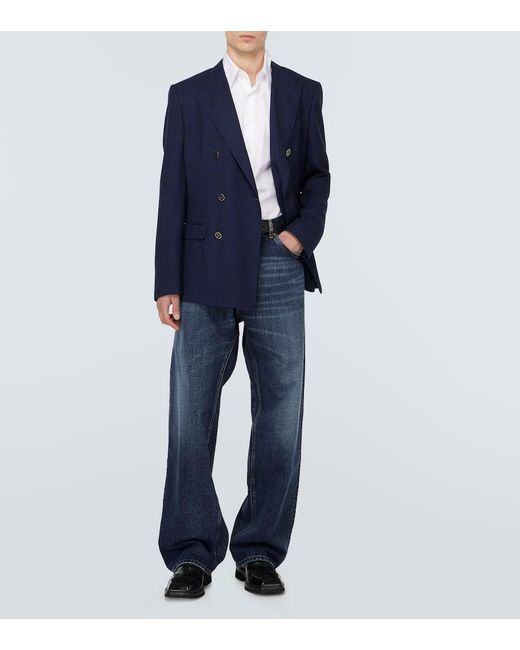 Jeans a gamba larga di Dolce & Gabbana in Blue da Uomo