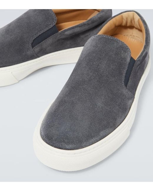Tod's Blue Cassetta Casual Suede Slip-on Sneakers for men