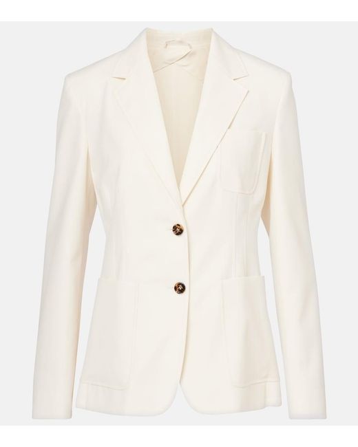 Blazer De Algodon Max Mara de color Natural