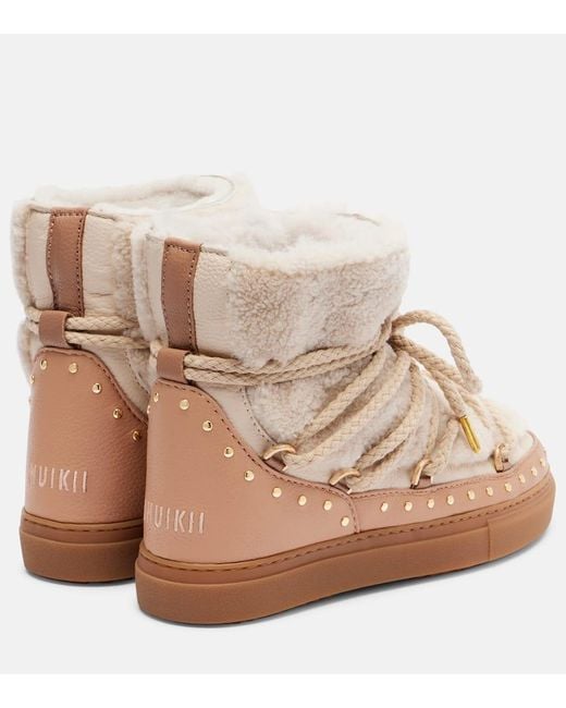 Bottines Apres-Ski Curly Rock En Shearling Et Cuir Inuikii en coloris Natural