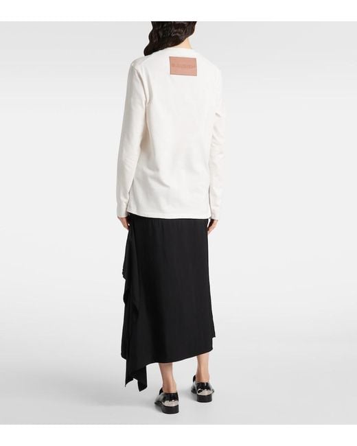 Jil Sander White Cotton Jersey Top