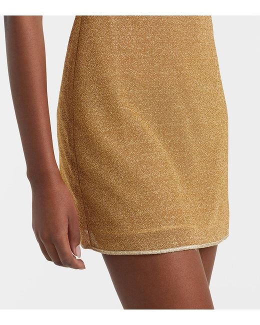 Oseree Brown Lumiere Minidress