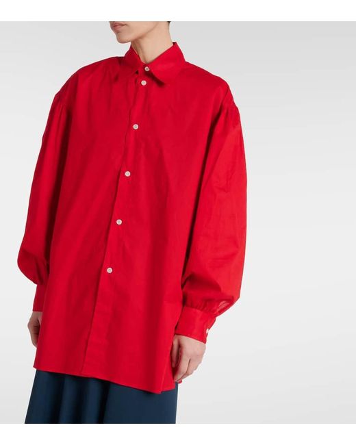 Camicia oversize in cotone di Plan C in Red