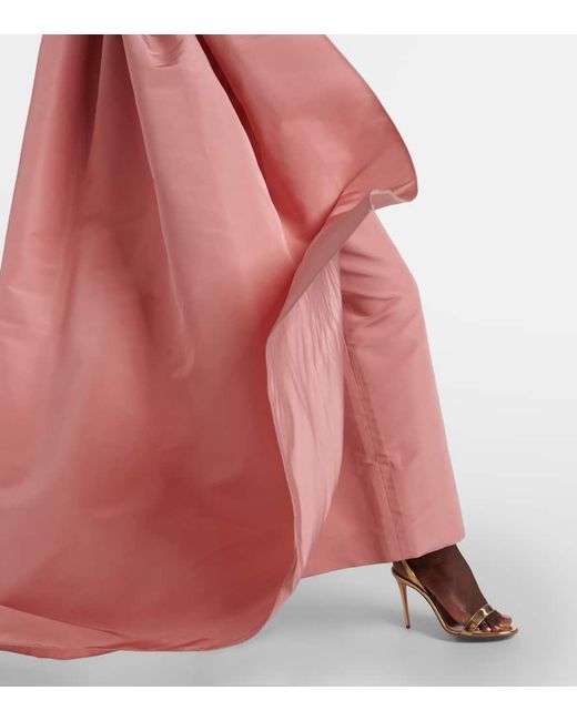 Robe Longue En Soie Oscar de la Renta en coloris Pink