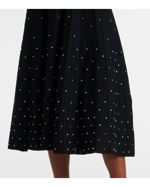 Abito Midi Pruitt Con Cristalli di Jonathan Simkhai in Black