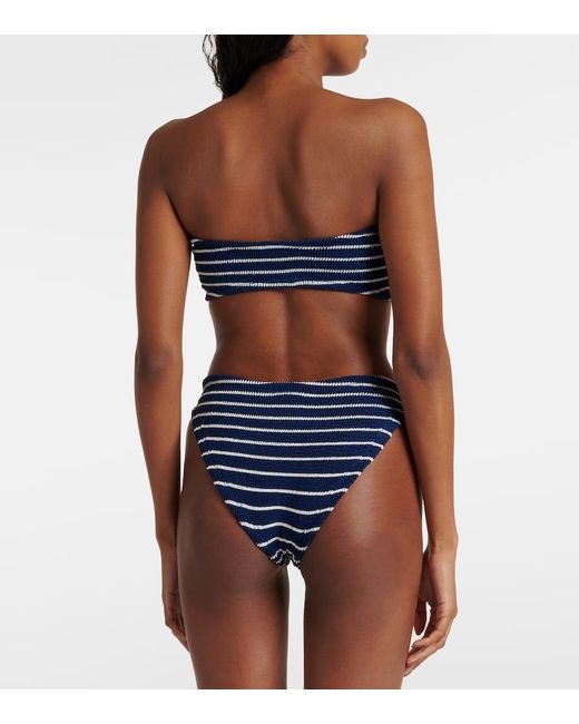 Hunza G Blue Jean Striped Bikini